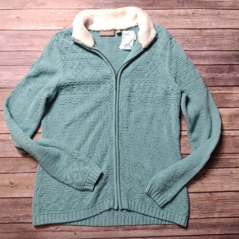 Croft & Barrow Zip Up Knit Sweater